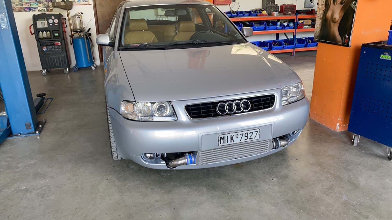 Audi A3 in workshop